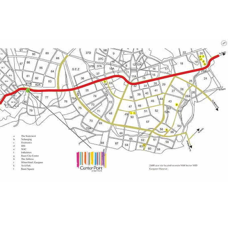 baani center point location map