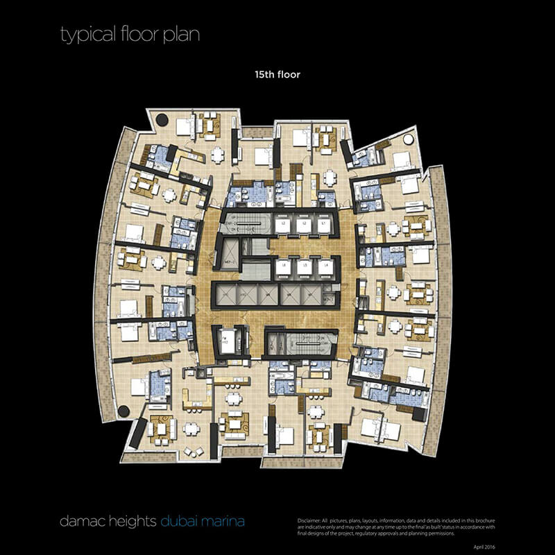 damac heights apartments price dubai marina dubai uae