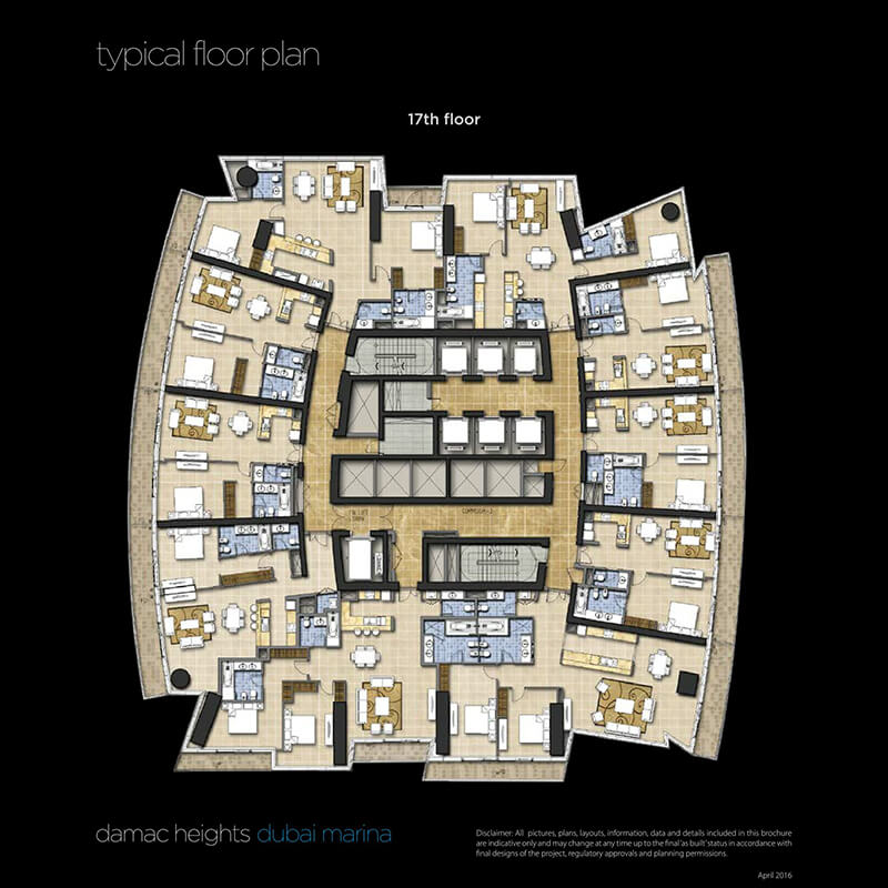 damac heights apartments price dubai marina dubai uae