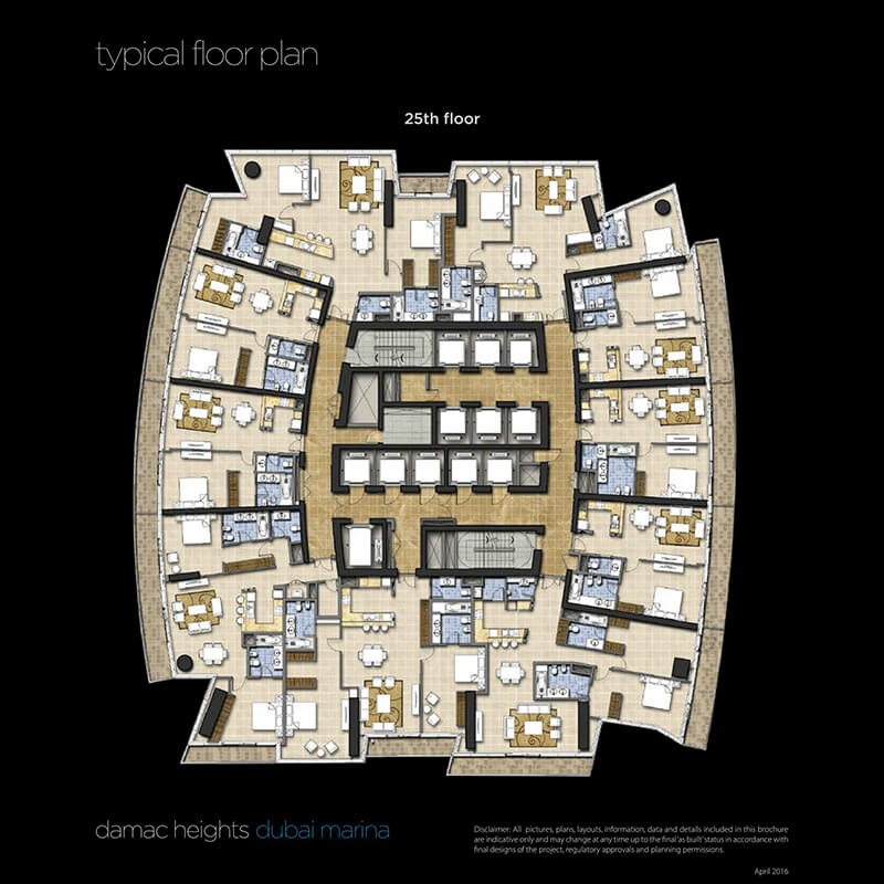 damac heights apartments price dubai marina dubai uae