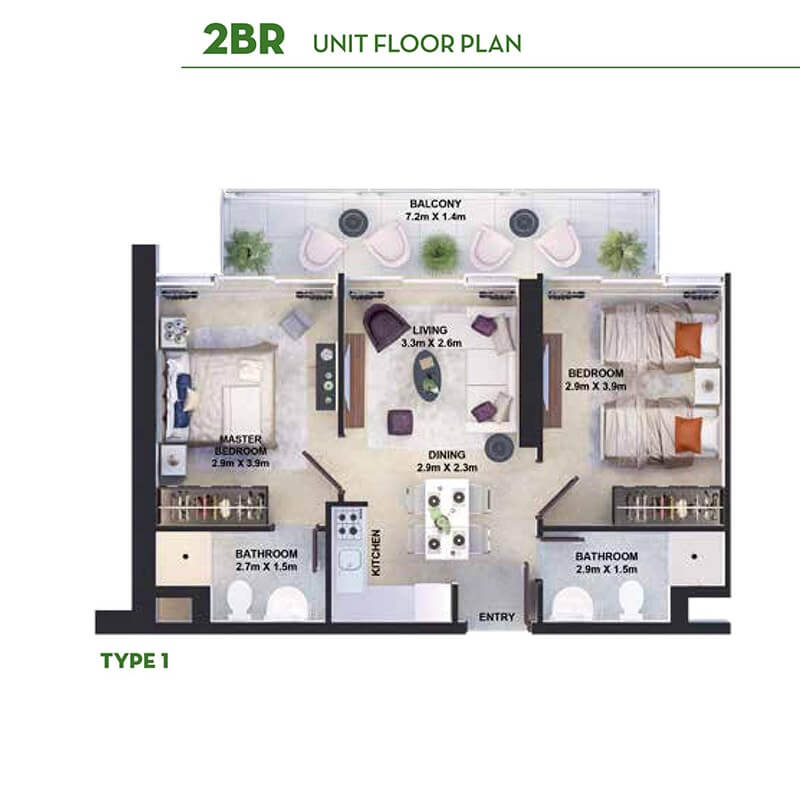 damac golf vita apartments price