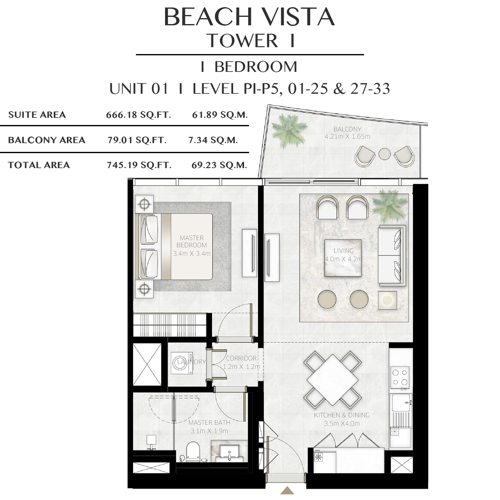 emaar beach vista apartments price dubai