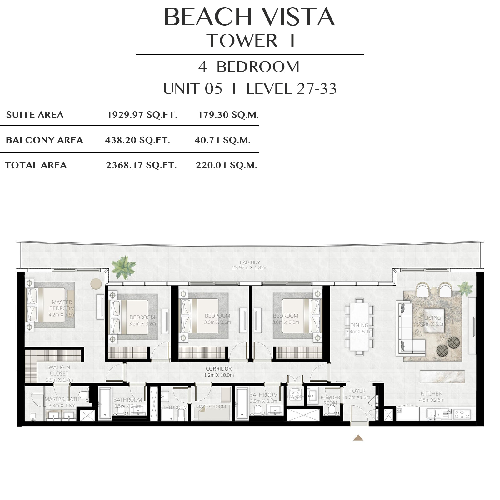 emaar beach vista apartments price dubai