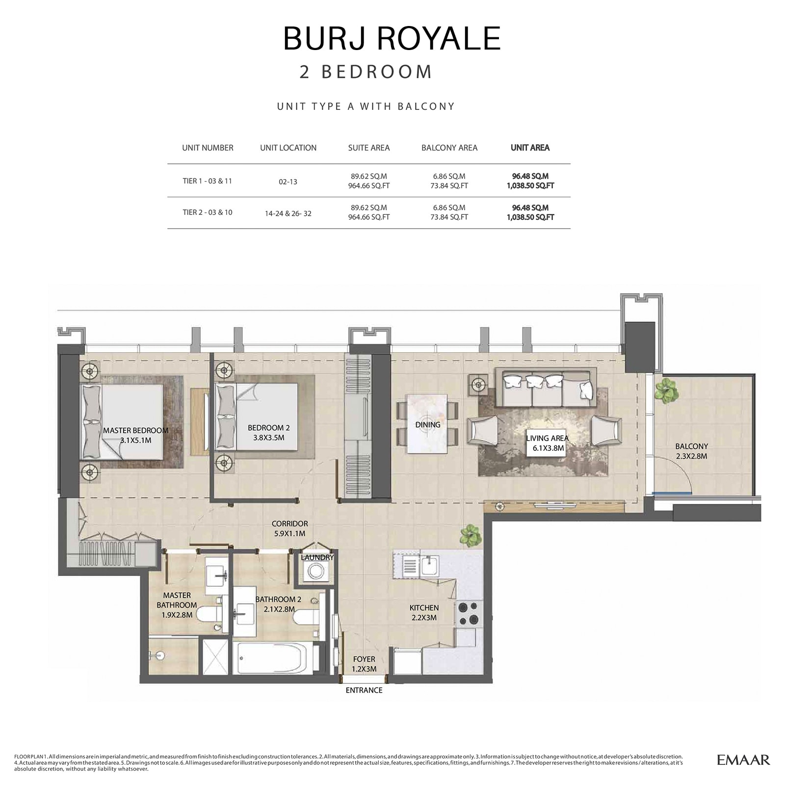 emaar burj royale apartments price dubai