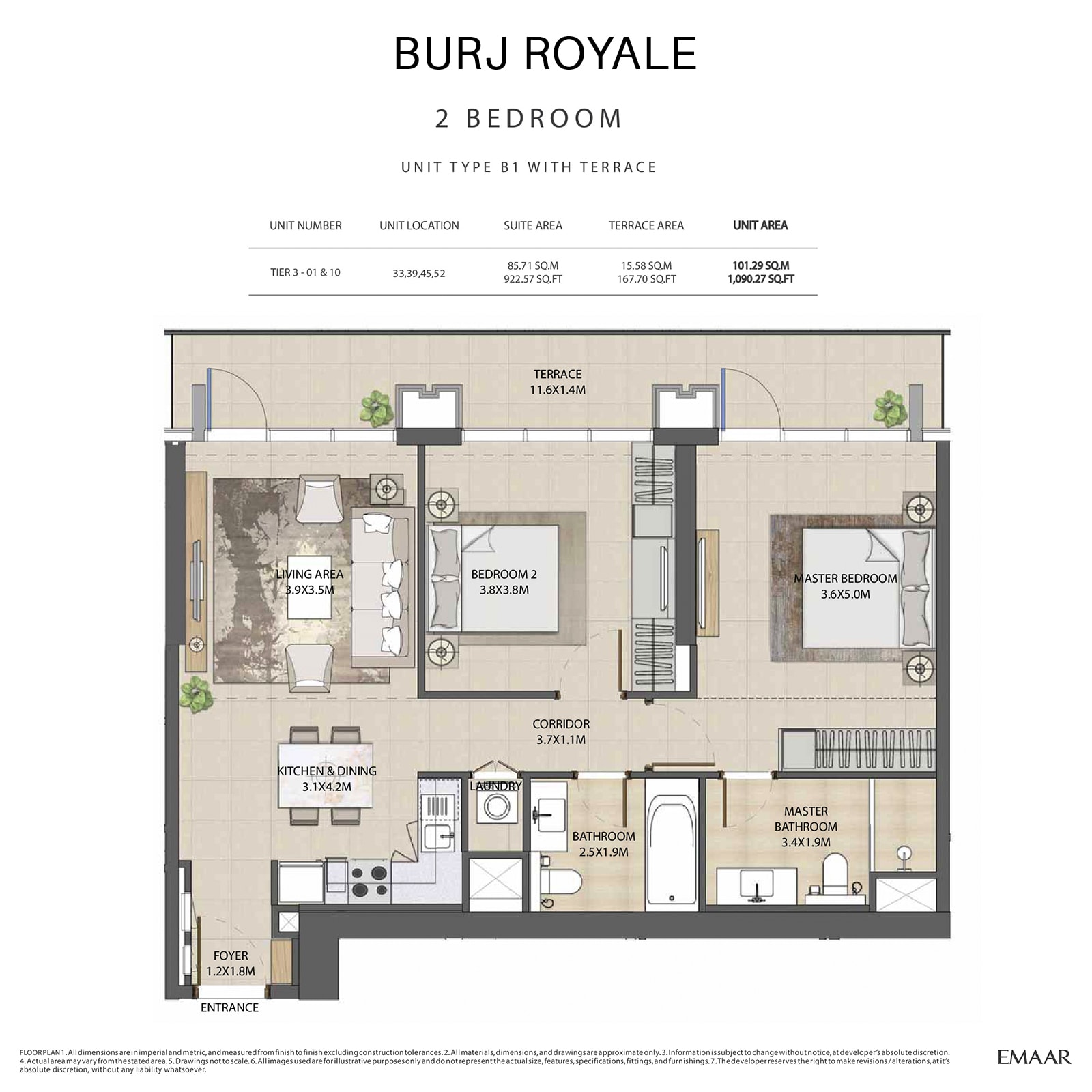 emaar burj royale apartments price dubai