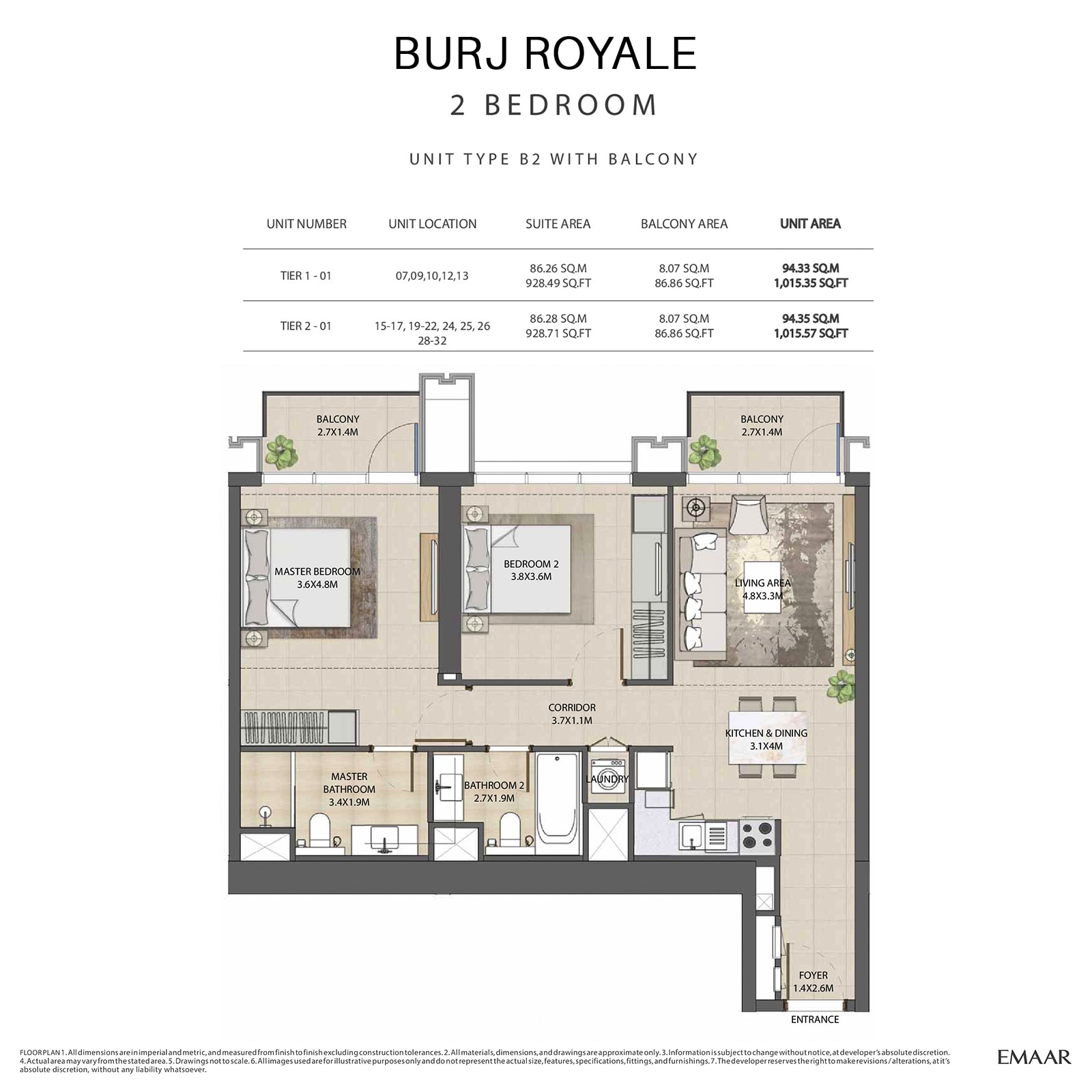 emaar burj royale apartments price dubai
