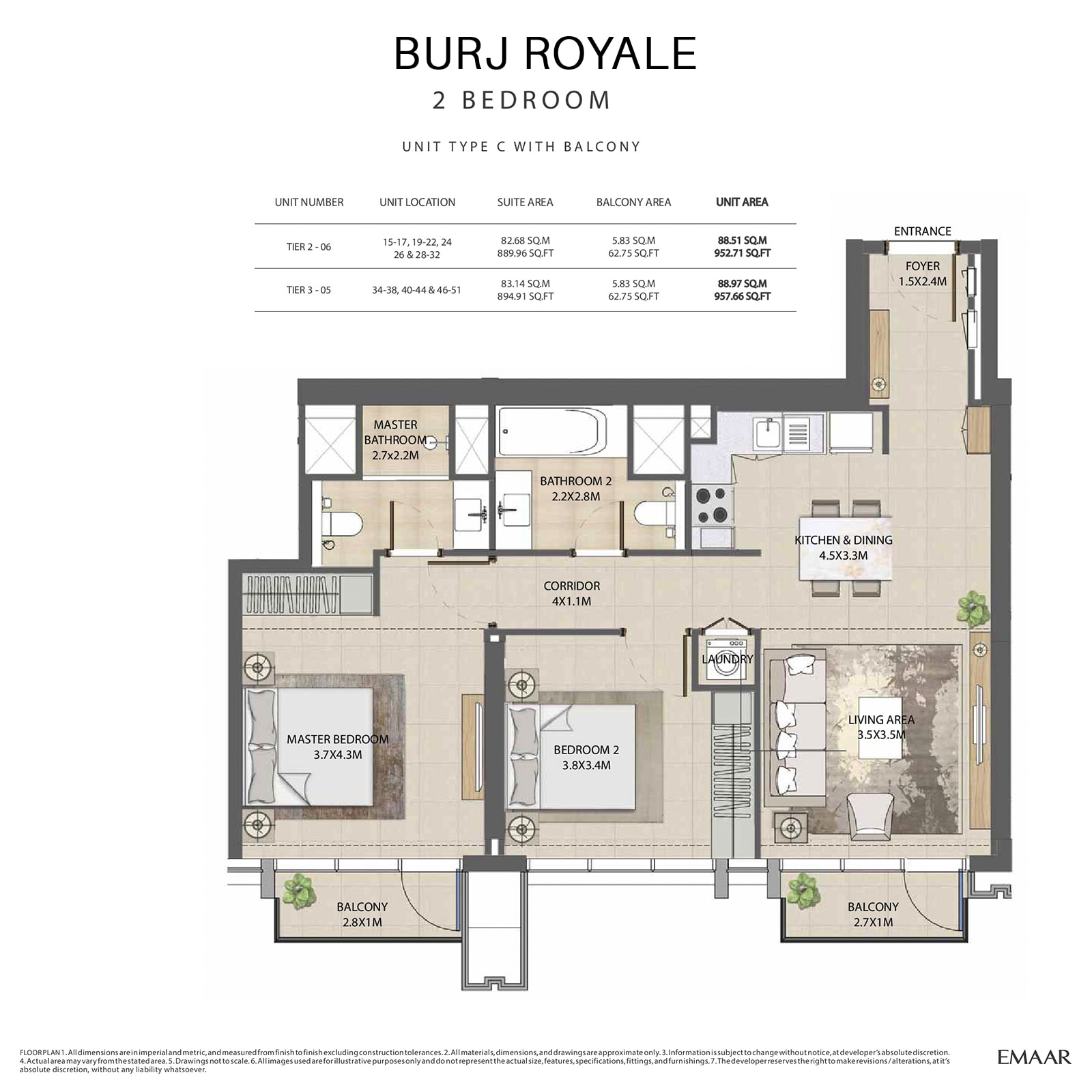 emaar burj royale apartments price dubai