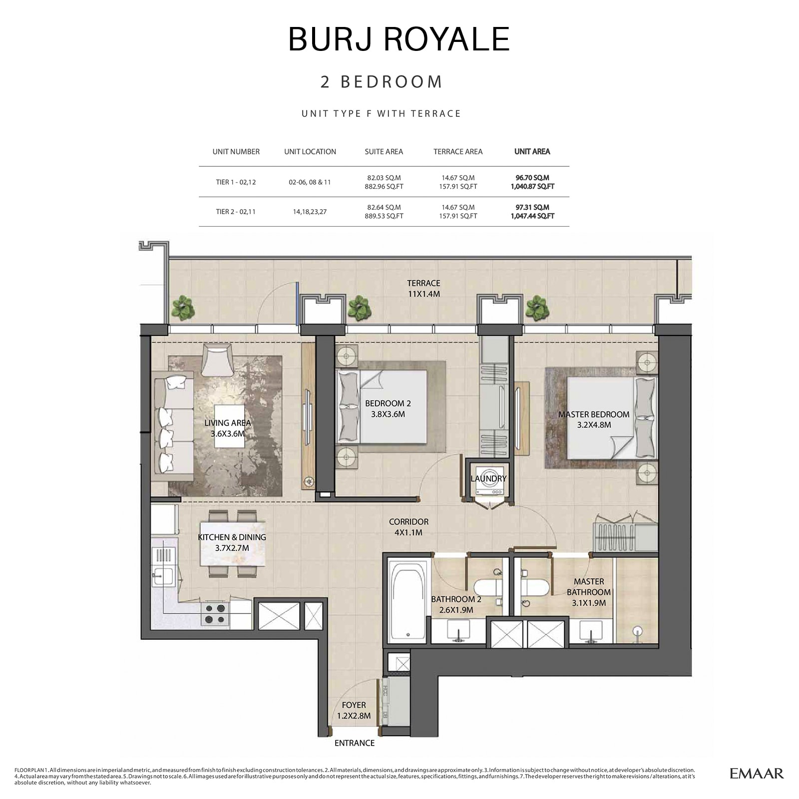 emaar burj royale apartments price dubai