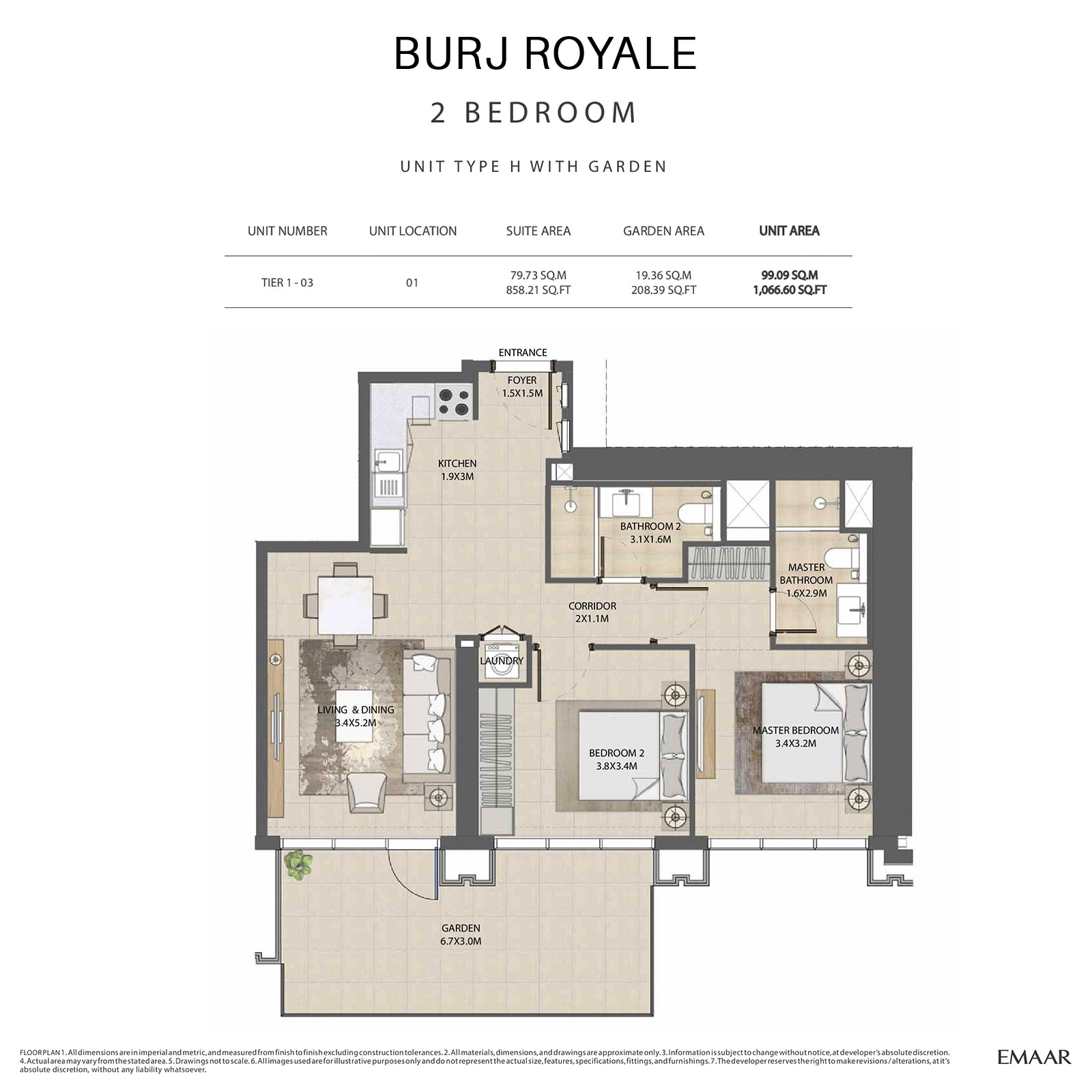 emaar burj royale apartments price dubai