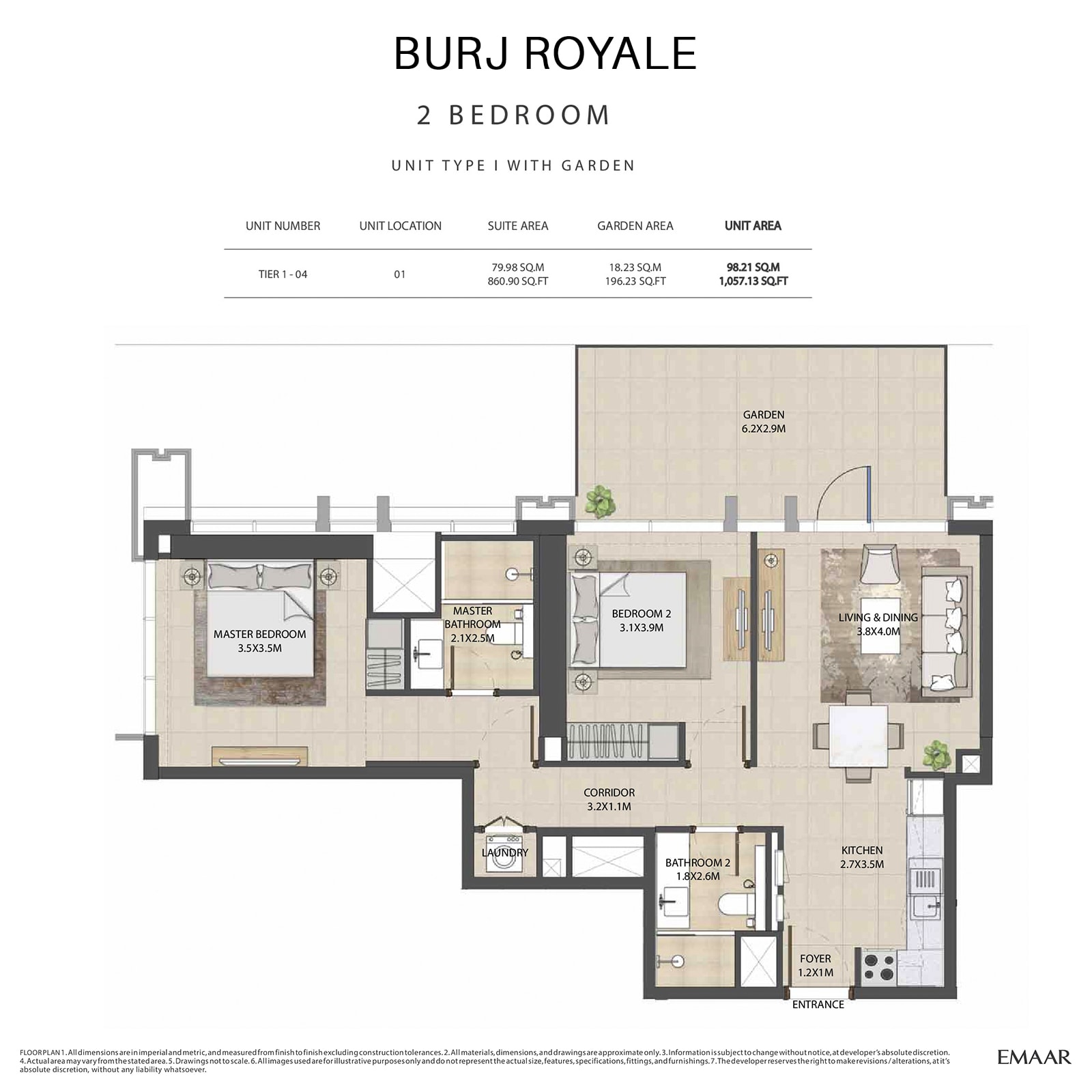 emaar burj royale apartments price dubai