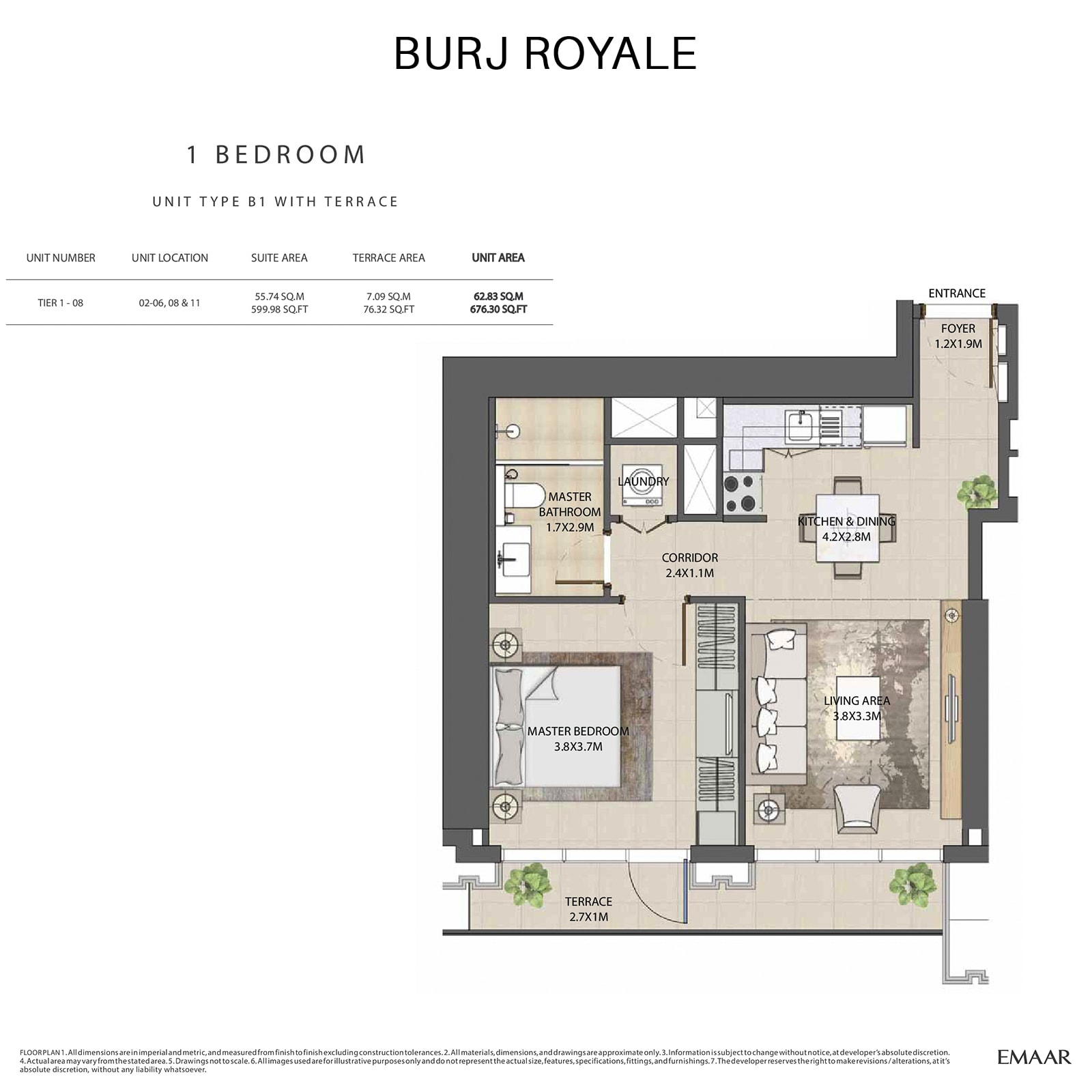 emaar burj royale apartments price dubai