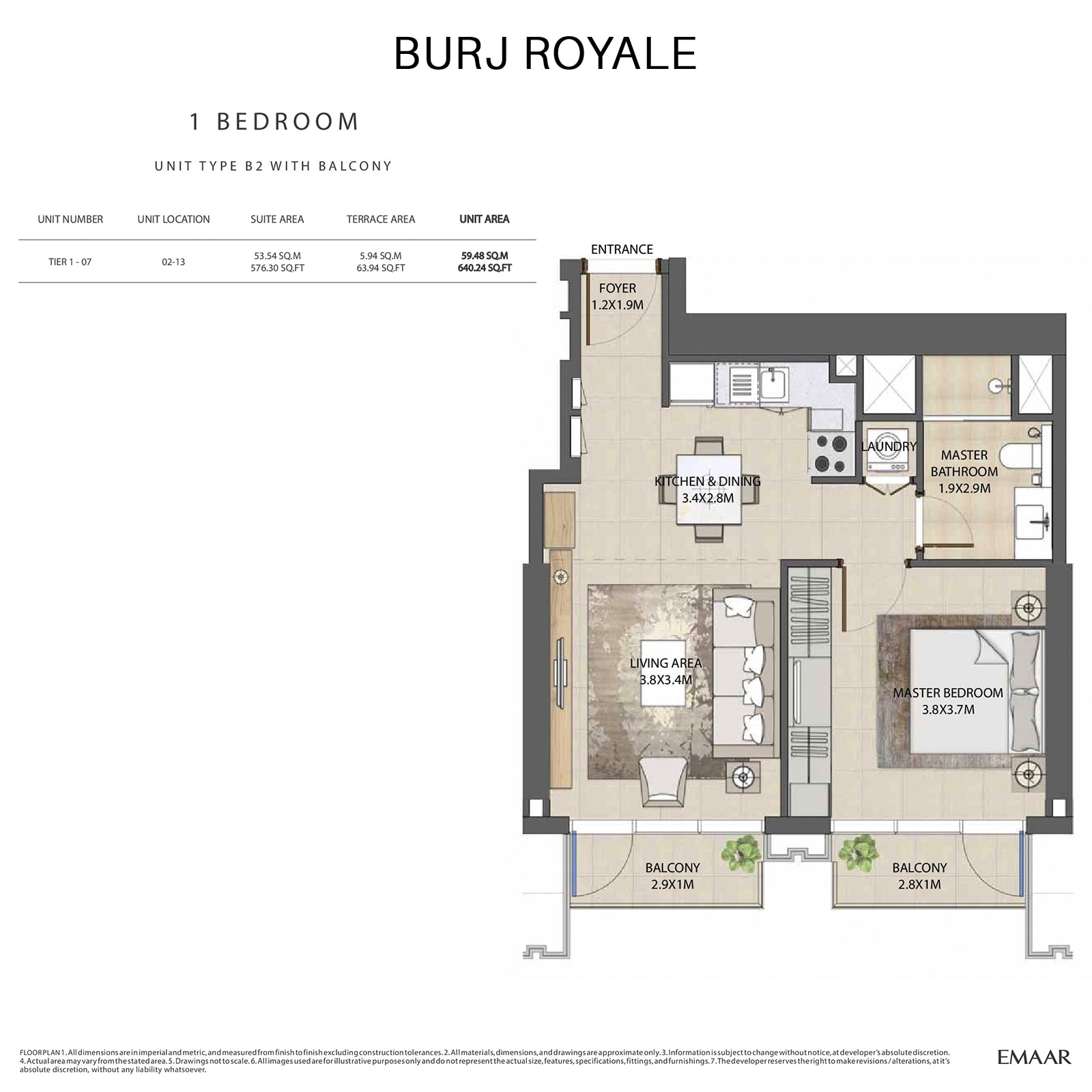 emaar burj royale apartments price dubai