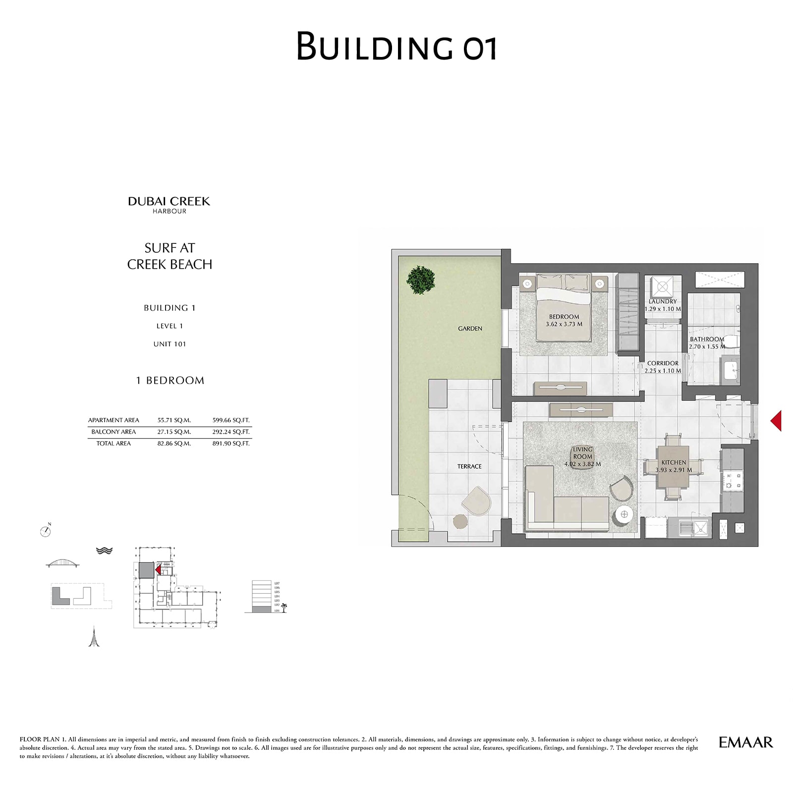 emaar dubai creek harbour surf floor plan