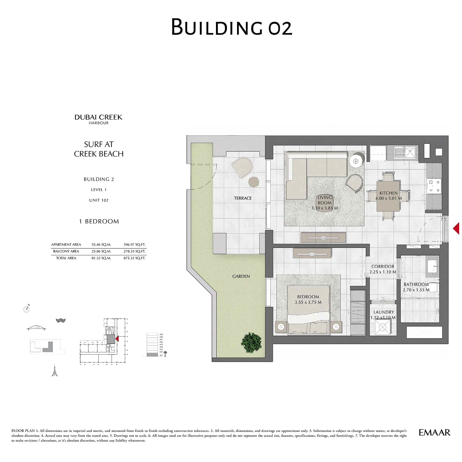 emaar dubai creek harbour surf floor plan