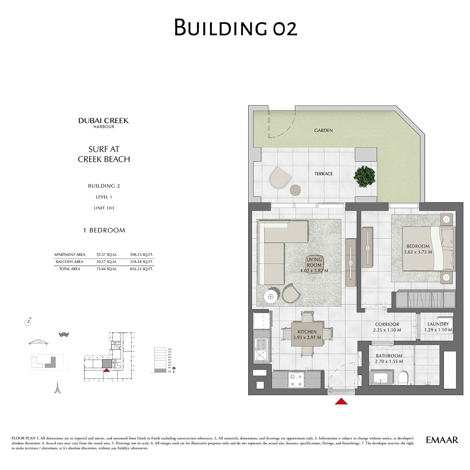 emaar dubai creek harbour surf floor plan