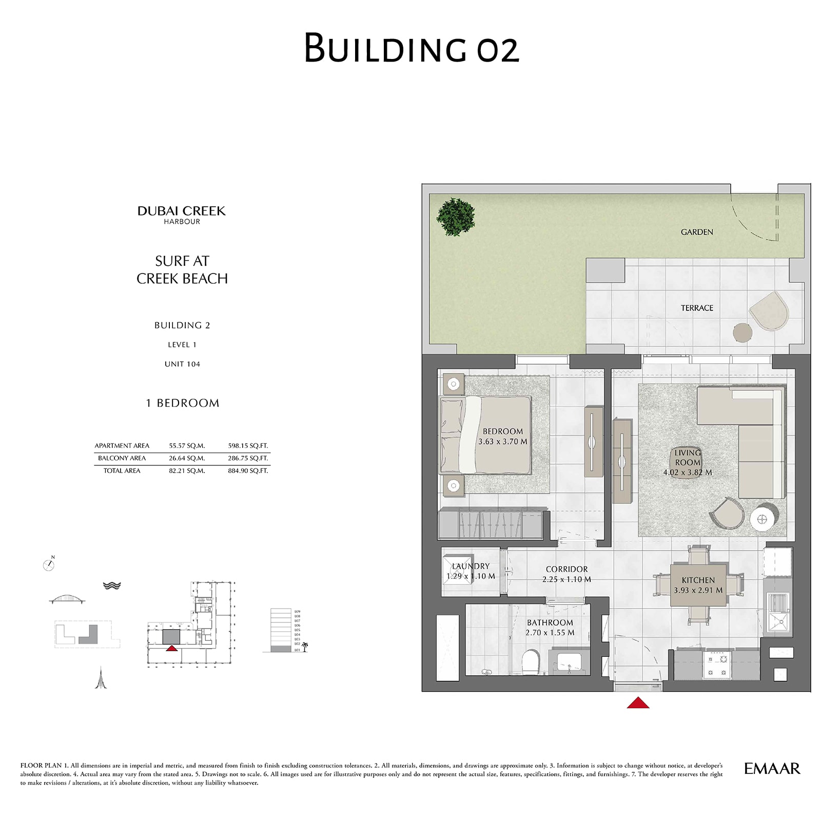 emaar dubai creek harbour surf floor plan