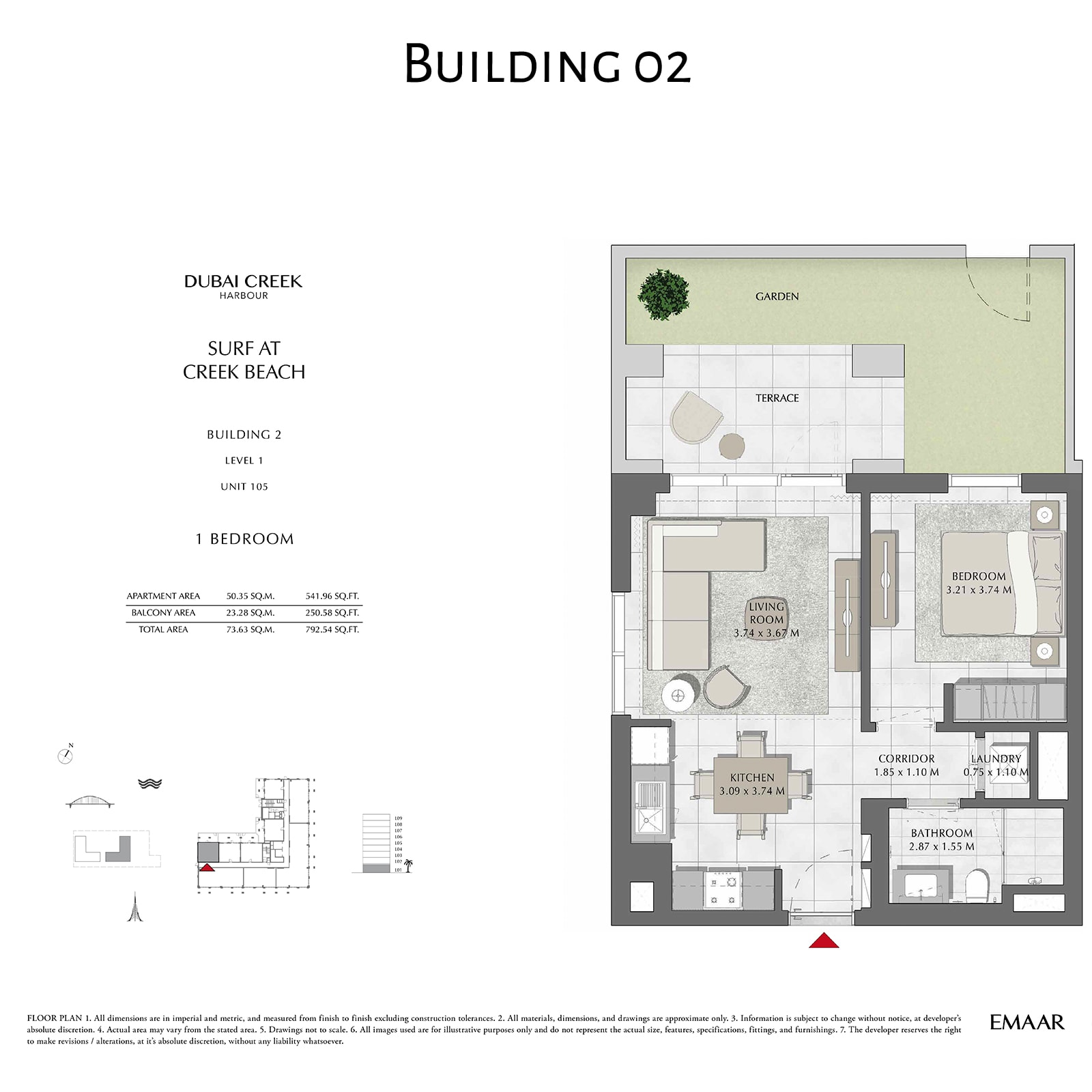 emaar dubai creek harbour surf floor plan