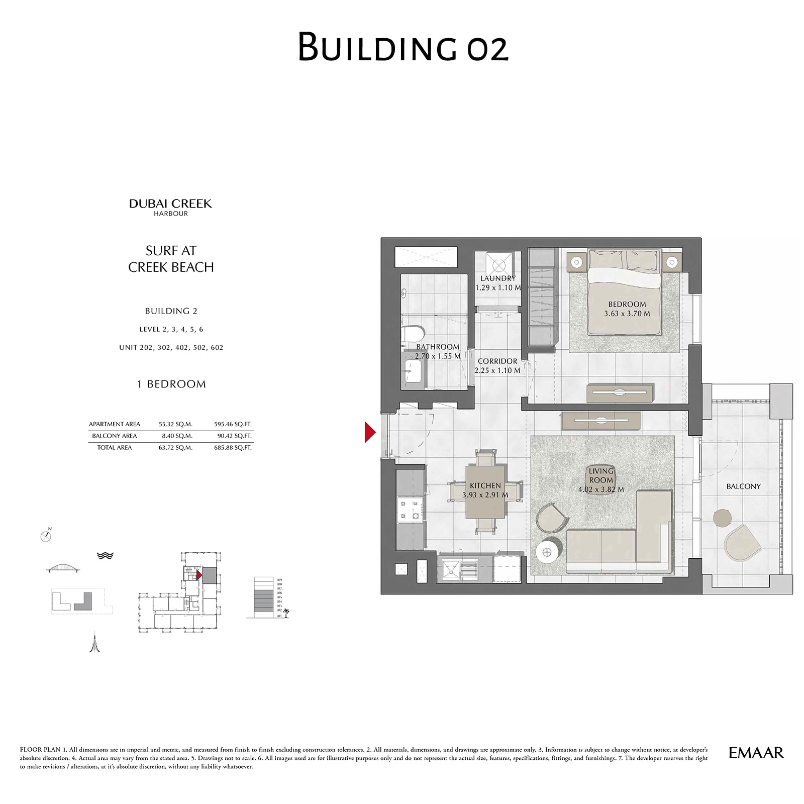 emaar dubai creek harbour surf floor plan