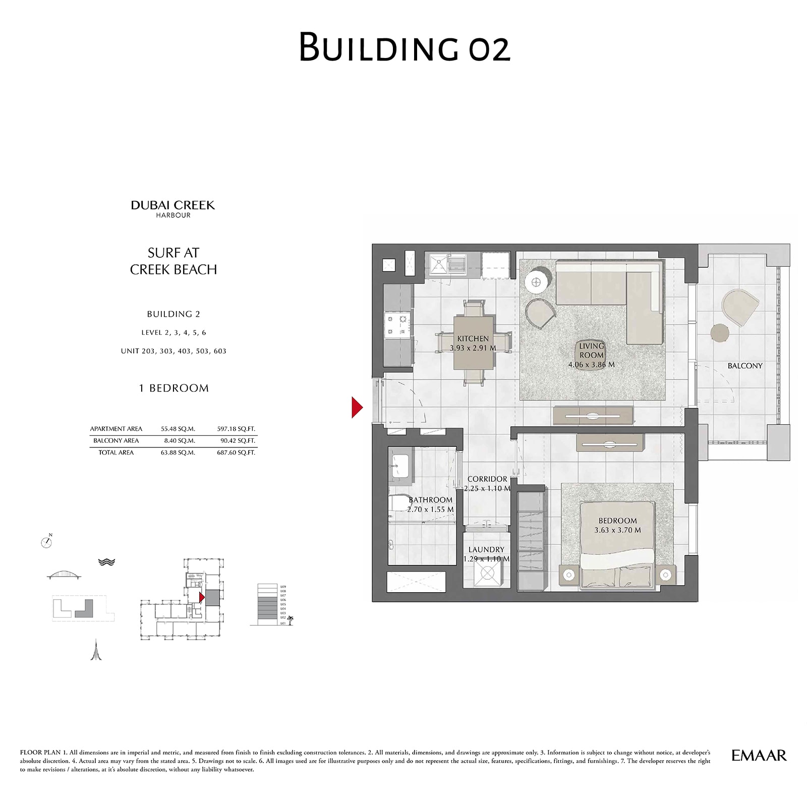 emaar dubai creek harbour surf floor plan
