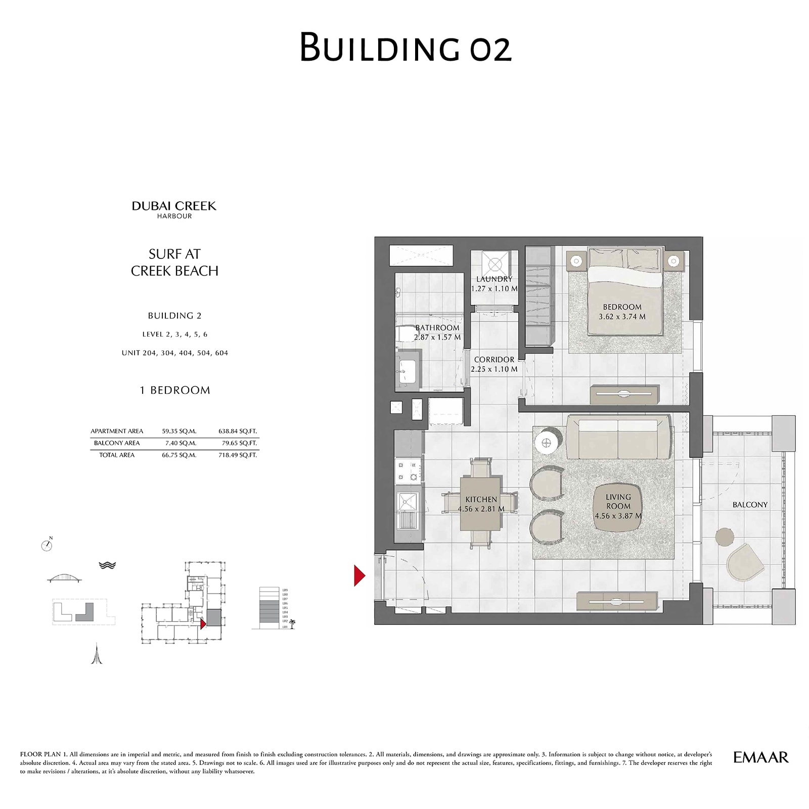 emaar dubai creek harbour surf floor plan