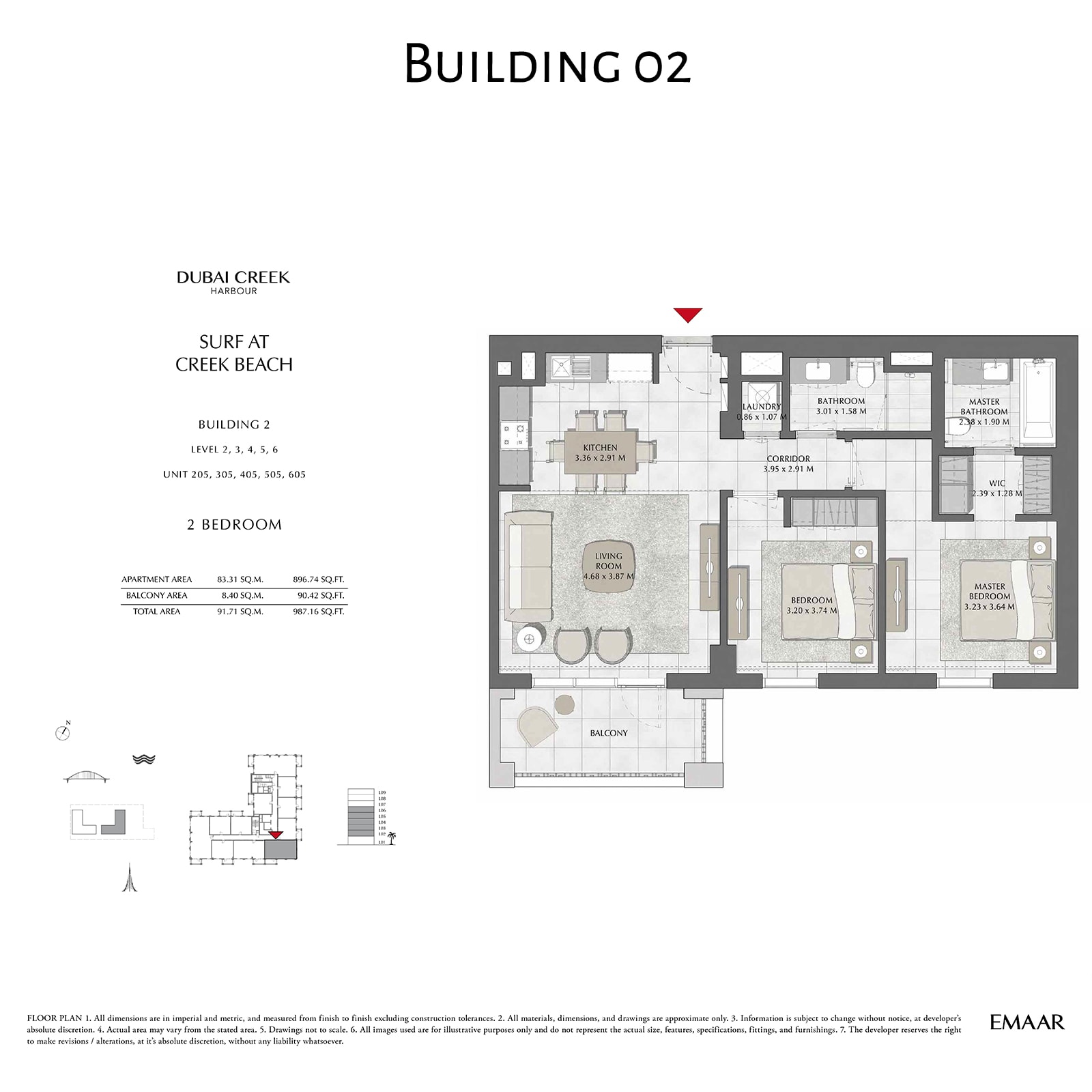 emaar dubai creek harbour surf floor plan