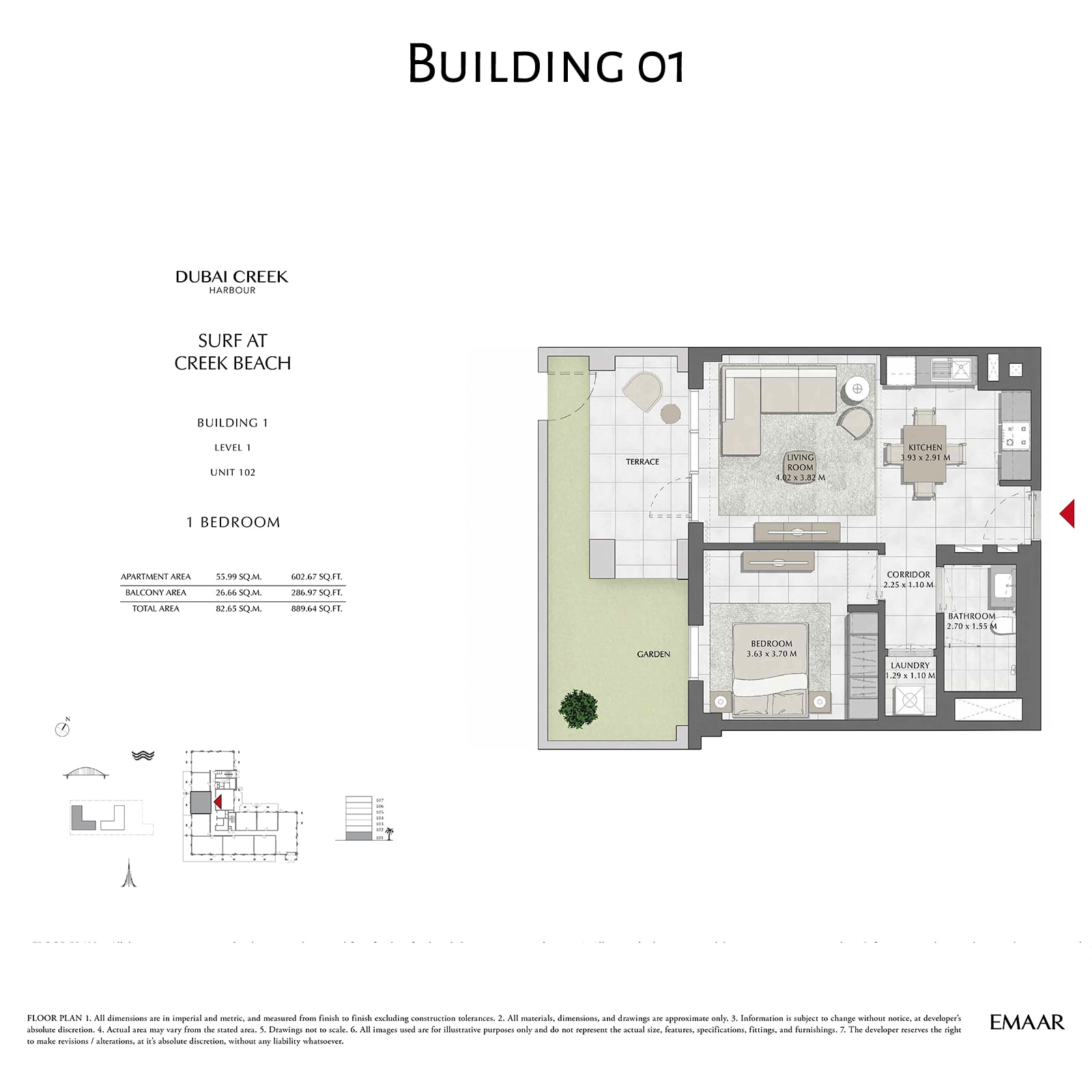 emaar dubai creek harbour surf floor plan