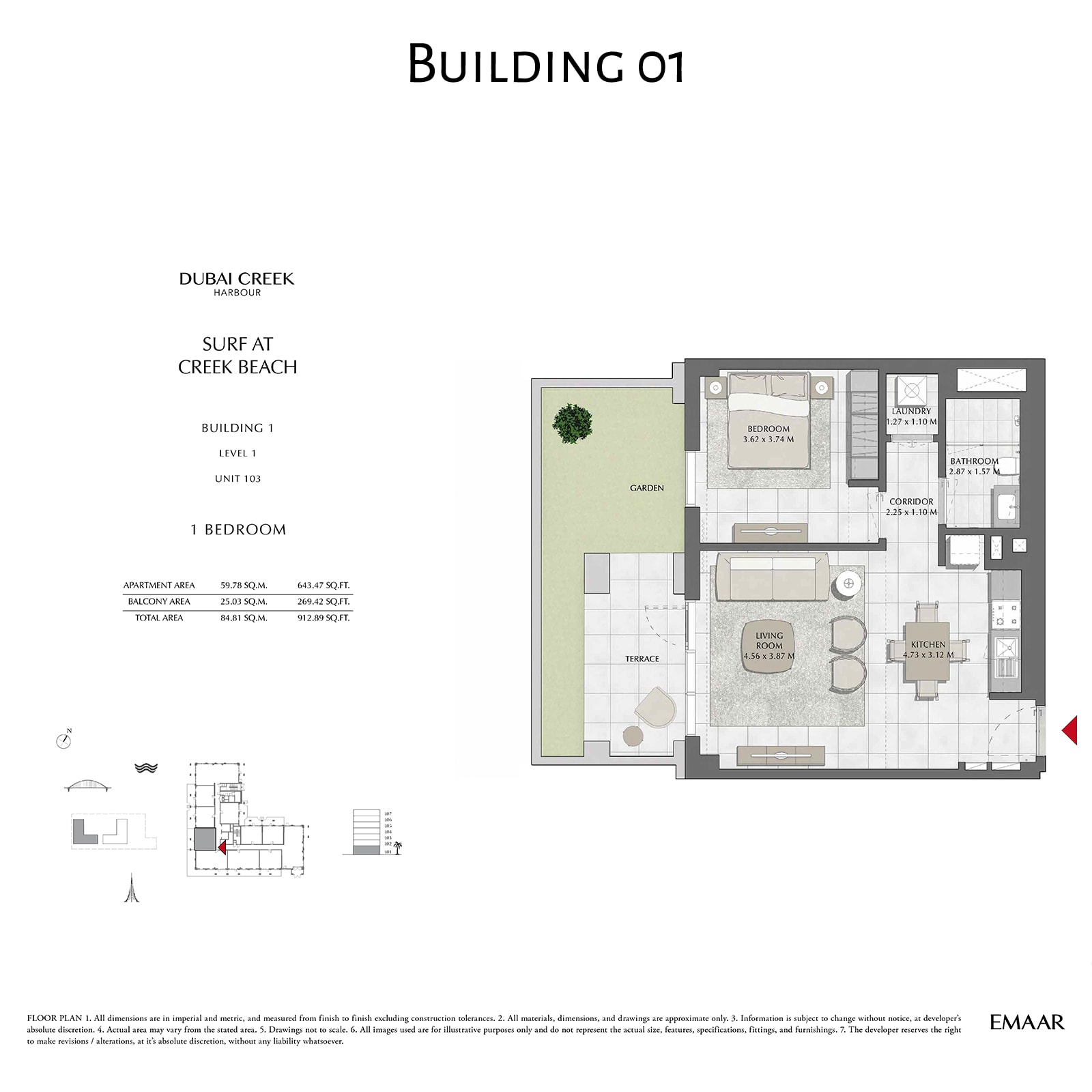 emaar dubai creek harbour surf floor plan