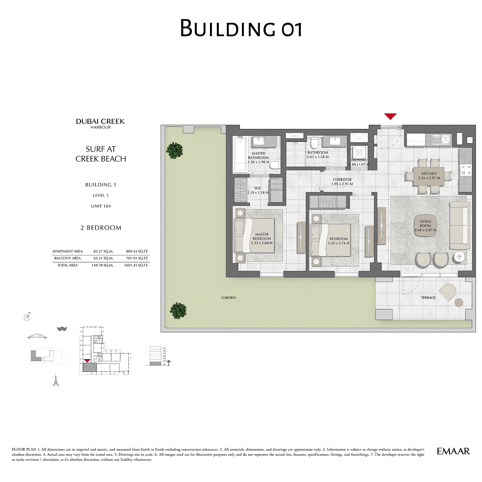 emaar dubai creek harbour surf floor plan