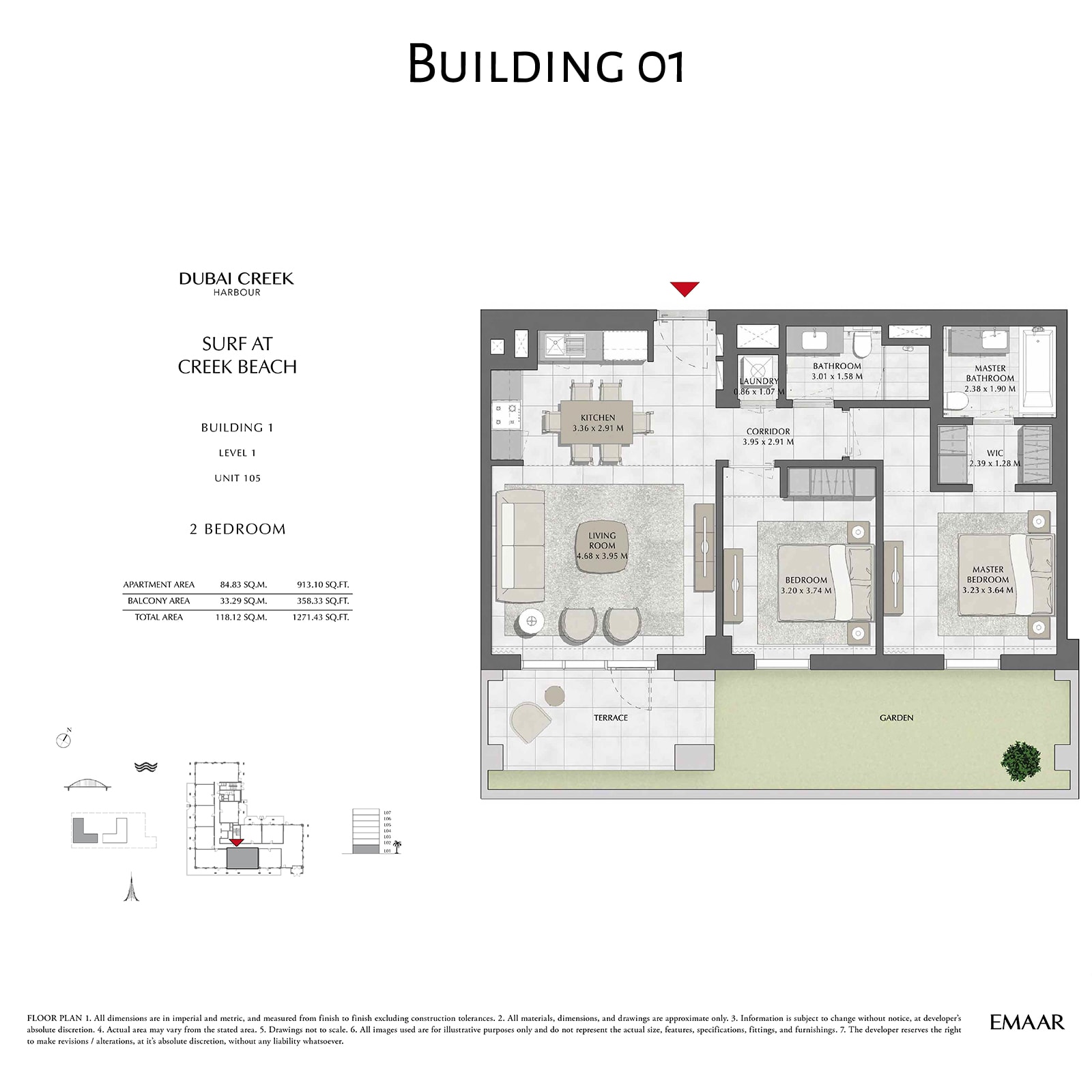 emaar dubai creek harbour surf floor plan