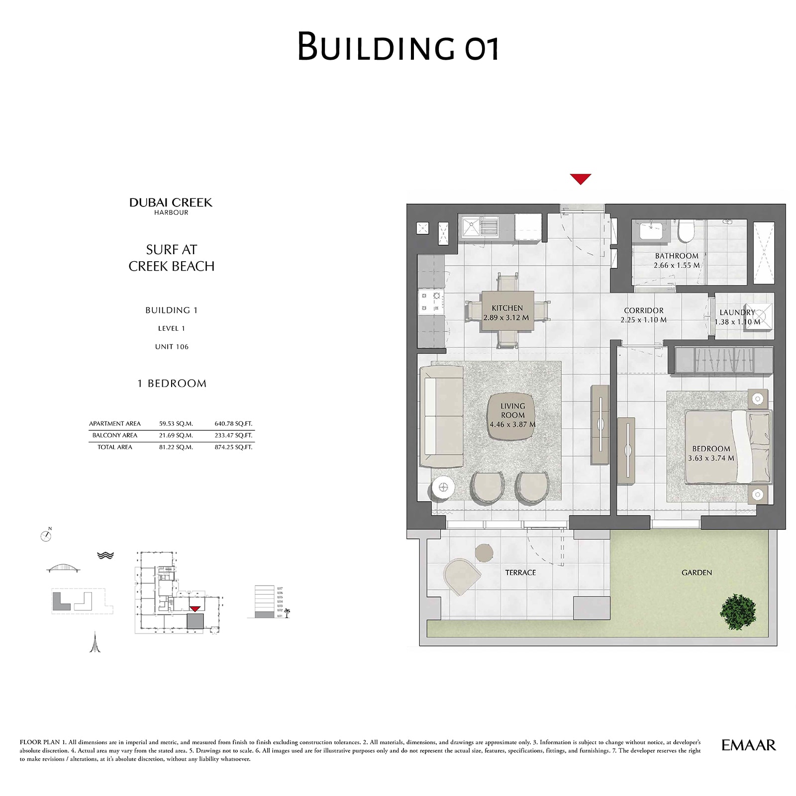 emaar dubai creek harbour surf floor plan