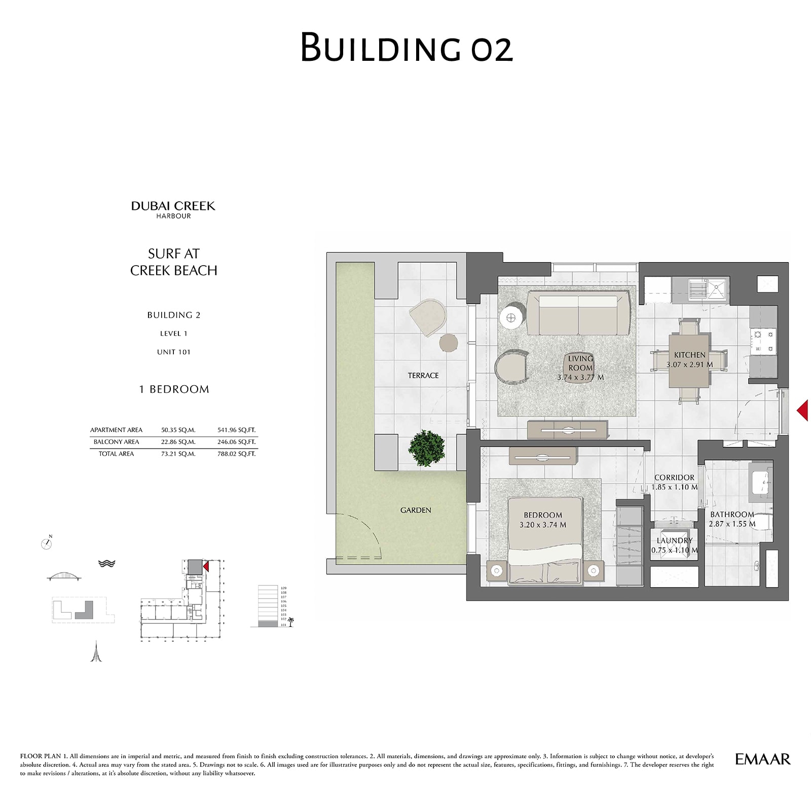 emaar dubai creek harbour surf floor plan