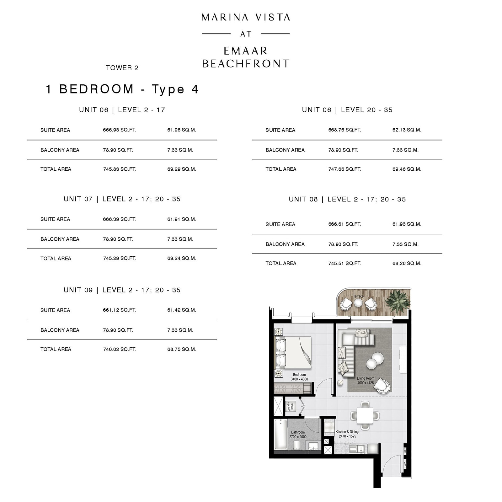 emaar Marina Vista apartments price dubai