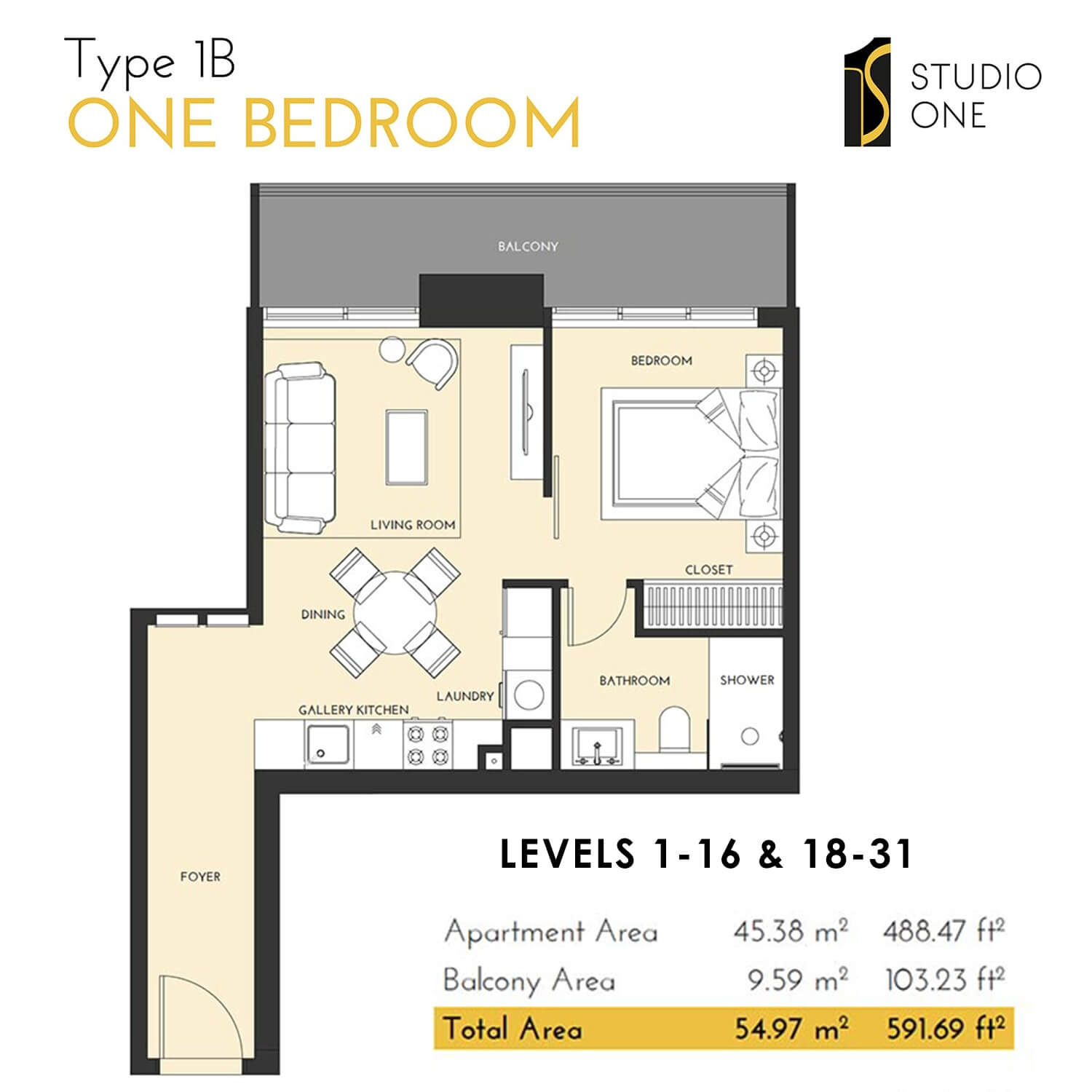 Select Studio One Apartments Tower Marina Gate Dubai UAE